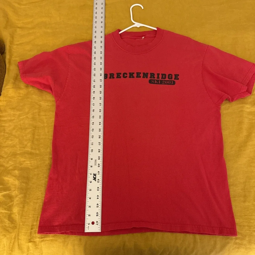 Vintage Breckenridge Shirt Ski CO Colorado Skiing‎ Red 2001 Tee L Large